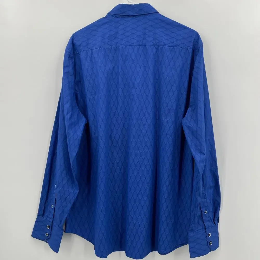 Robert Graham Men's Becker Long Sleeve Shirt, Button Down,‎ Sz. 2XL Preppy